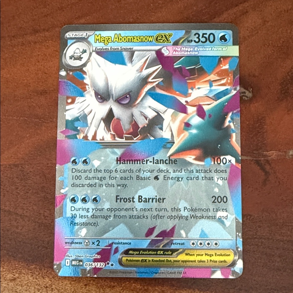 Mega Abomasnow EX Pokemon trading card